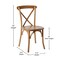 Merrick Lane Davisburg Stackable Wooden Cross Back Bistro Dining Chair